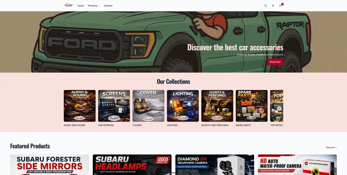 CLA Auto Accessories storefront on Kampe