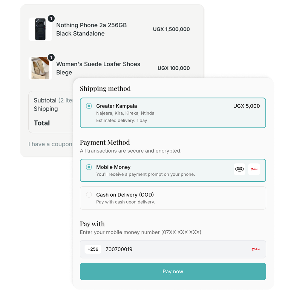 Mobile-money checkout