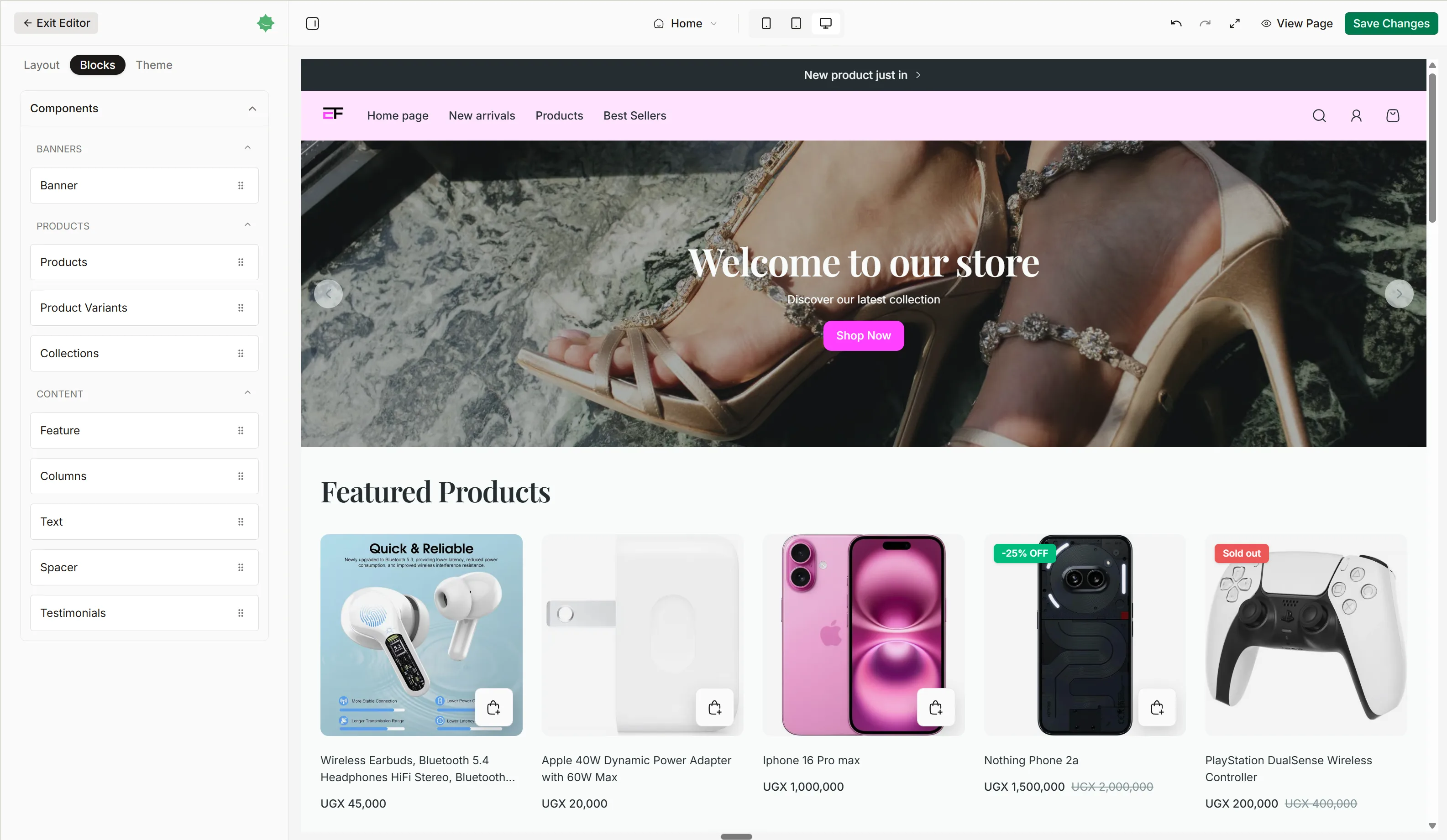 The Kampe store builder